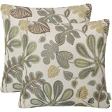 Floral Cotton Blend Indoor/Outdoor Pillow Cover