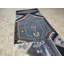 Tapis de couloir en laine noué à la main noir de conception unique 5 pi 5 po x 13 pi 1 po Corentin Tapis décoratif