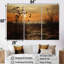 Mums Field With Sunset - Ensemble de décoration murale Mums-107758946-107758948
