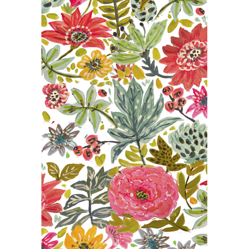 Bloom Floral I by Karen Fields - Painting, 30cm H x 20cm W, Wrapped Canvas