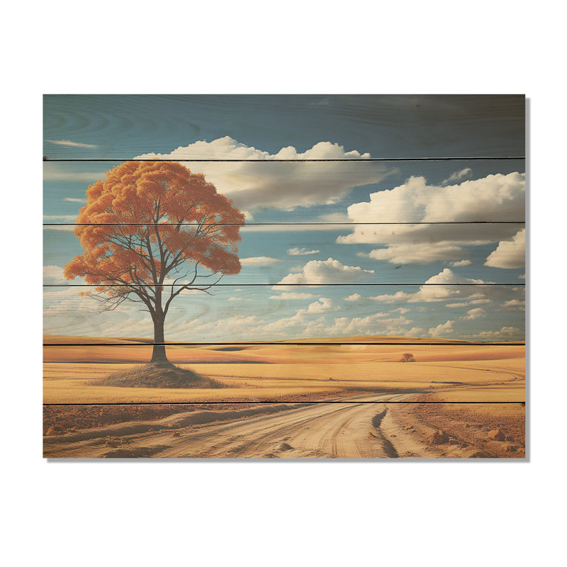 Hrmonous Prairie Symphony - prairies, art sur bois de pin naturel, H 10 po x l 20 po
