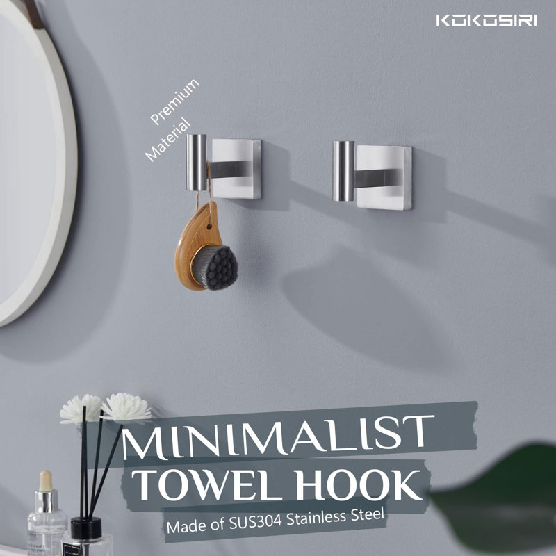 4 - Piece Bathroom Hardware Set, Silver