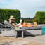 Damne 195cm Long Reclining Chaise Lounge Set with Cushions and Table
