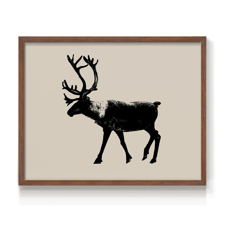 Wild Ambler II -Framed Print - Restickable, H 8 po x l 10 po, Noyer