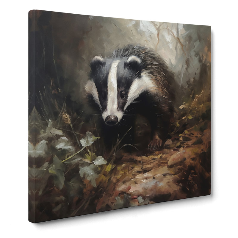 Badger Oil - No Frame Print, 35cm H x 35cm W x 3cm D