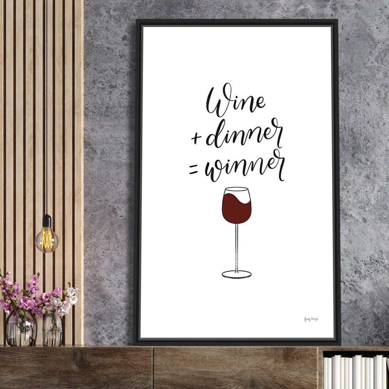 " Kitchen Words III BW II " Painting Print, 39.5" W x 63.5" H, Black Framed