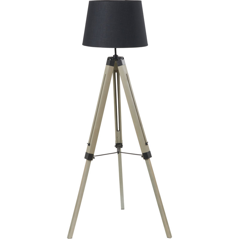 Baudemont 145cm Tripod Floor Lamp, Distressed Oak
