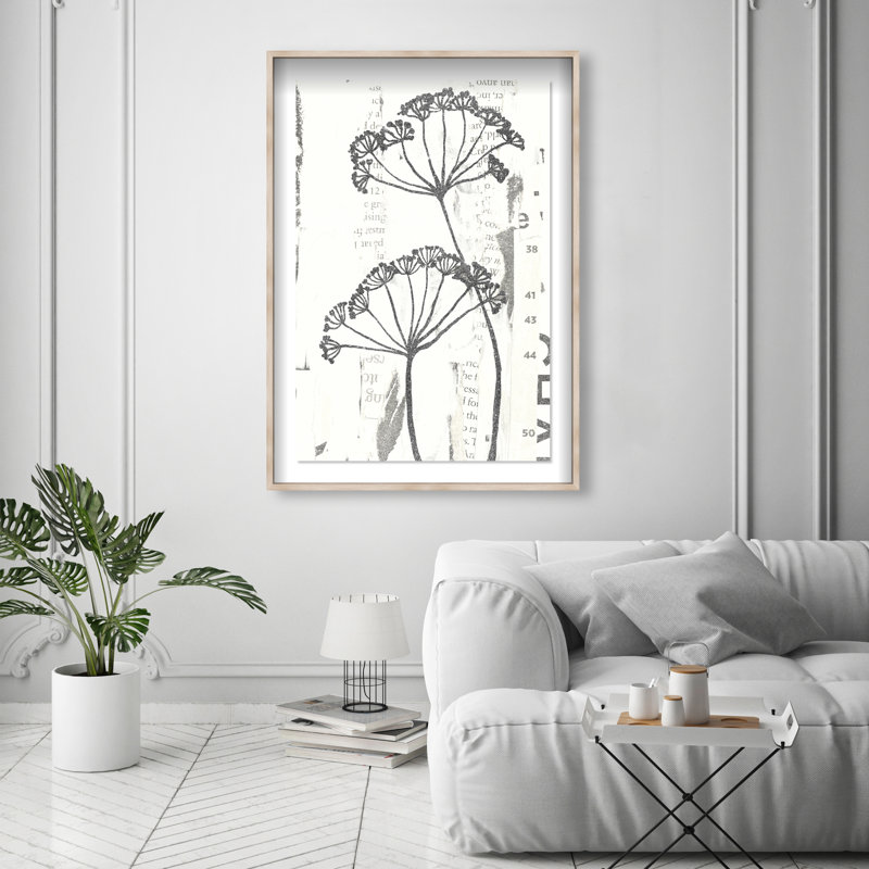 Botanical Shadow Shadowbox Floral & Botanical Print by Oliver Gal, Black Frame, 10 x 15, 46.5"H x 31.5"W
