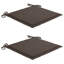  Ensemble de 2 chaises de patio en teck, bois de teck taupe, polyester-42411271-42411269