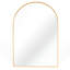 Miroir mural 24 po x 36 po en métal doré pour salle de bain, verre trempé, alliage rouille-1247107696