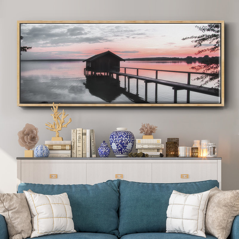 October Sunset- Framed Canvas