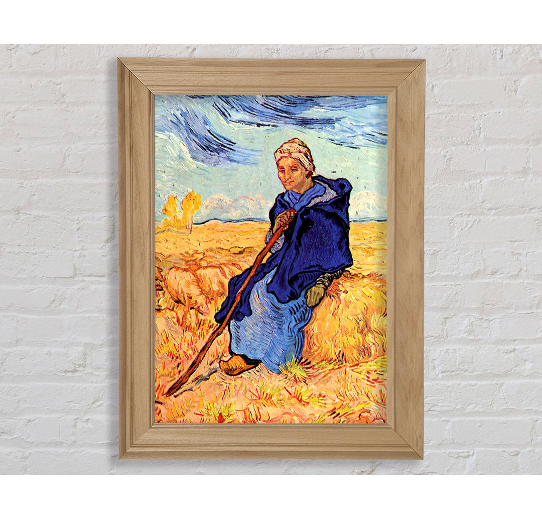 Van Gogh Die Hirtin - Einzelner Bilderrahmen Kunstdrucke