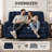 Latitude Run Power Recliner Loveseat Sofa With Adjustable Headrest, Heat And Vibration, 64.6" Fabric Electric Reclining Loveseat With USB Charge Ports-73825702