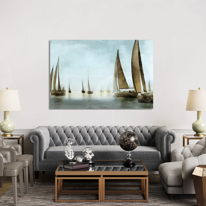 Golden Sails 1 Piece Wrapped Canvas Painting, 152.5 cm H x 101.5 cm W