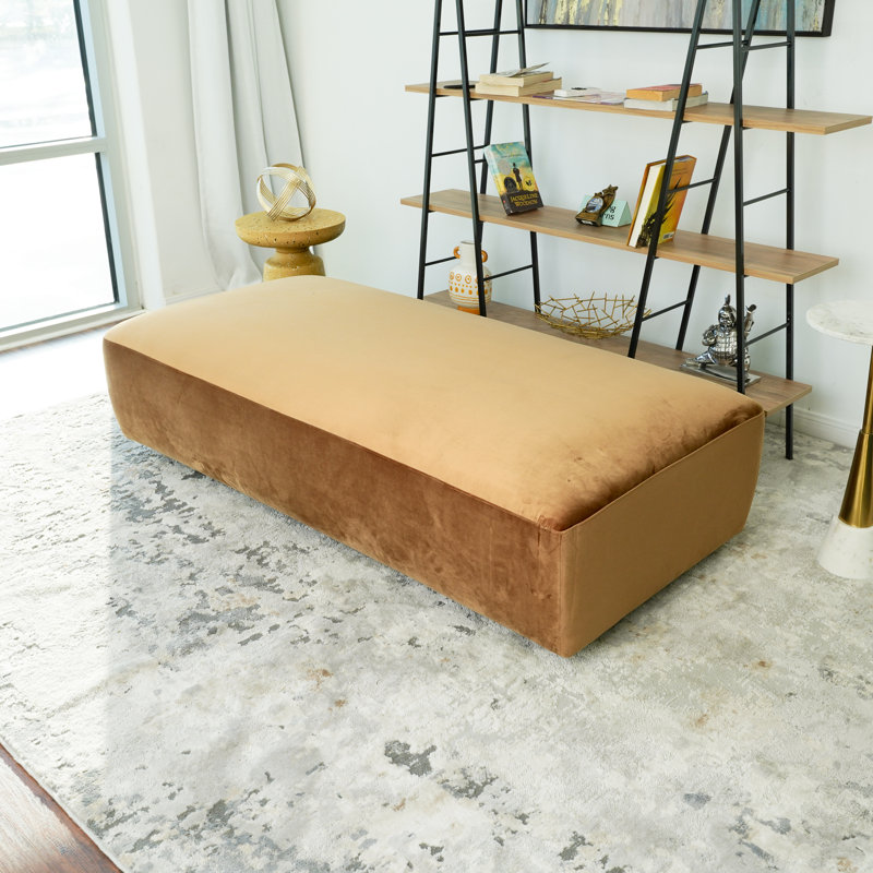 Long repose-pieds en velours 65 po Luthais, Cognac