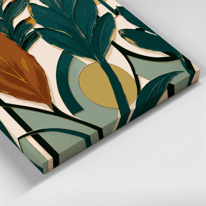 Art mural sur toile botanique moderne Mid Century, H 8 po x l 10 po