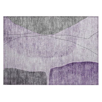 Chinu Washable Abstract Indoor / Outdoor Rug