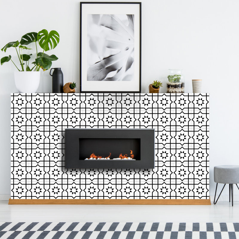 Carreau de mosaïque auto-adhésif en vinyle 4 po x 4 po