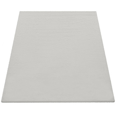 Super Soft Area Rug Fluffy High Pile Cosy Luxurious Touch In Solid Cream -  Latitude RunÂ®, C0DD3B75C38847D0BF9A086A81DEF949