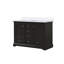 Meuble-lavabo double 48 po X P 22 po D, avec plateau en quartz blanc-1427737518