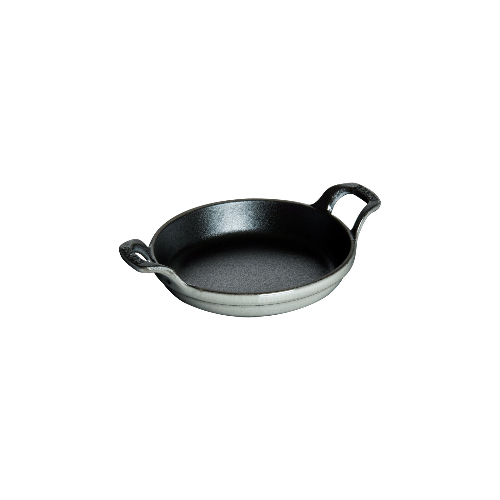 Staub Cast Iron Round Gratin Baking Dish, Graphite Gray, 6""