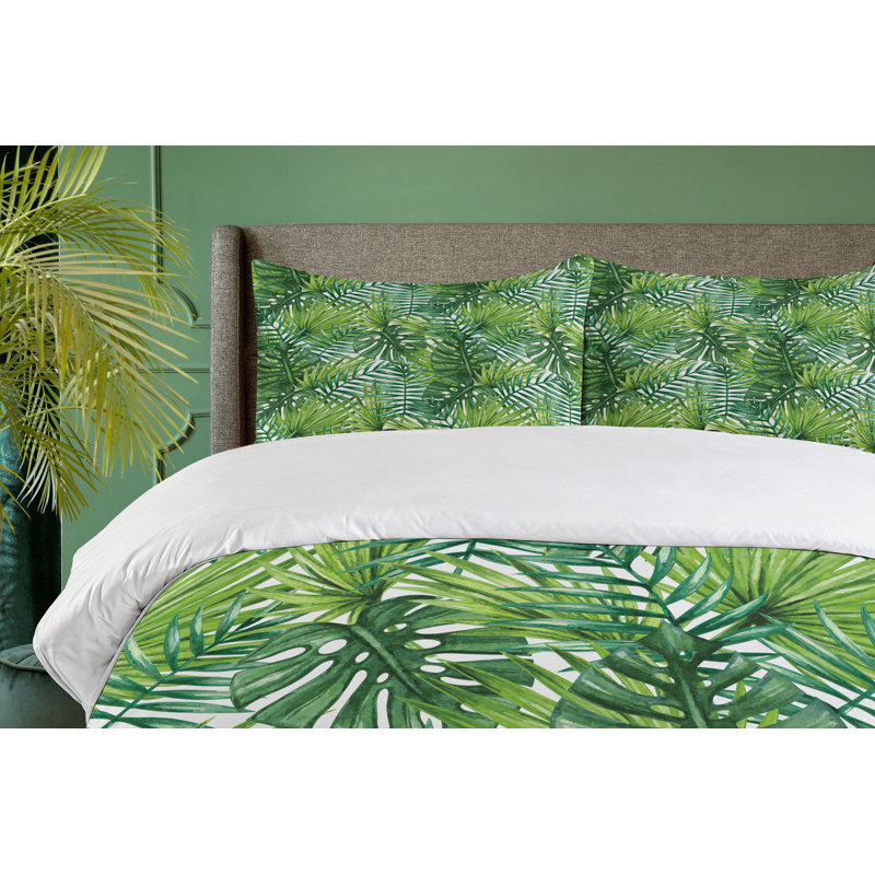 Coastal Floral Duvet Cover, Queen