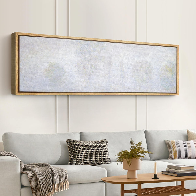 «Minimal Landscape Abstract Pastel Hues Soft Toned», reproduction sur toile, H 20 po x l 60 po, Naturel