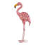 FLAMINGO STANDING TALL SOLAR METAL STATUE