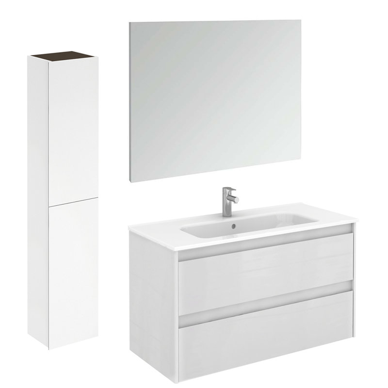 Ambra 39.6'' W Single Vanity, Matte White