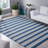 Blue Rectangle Polypropylene 7'10"x10' Rug