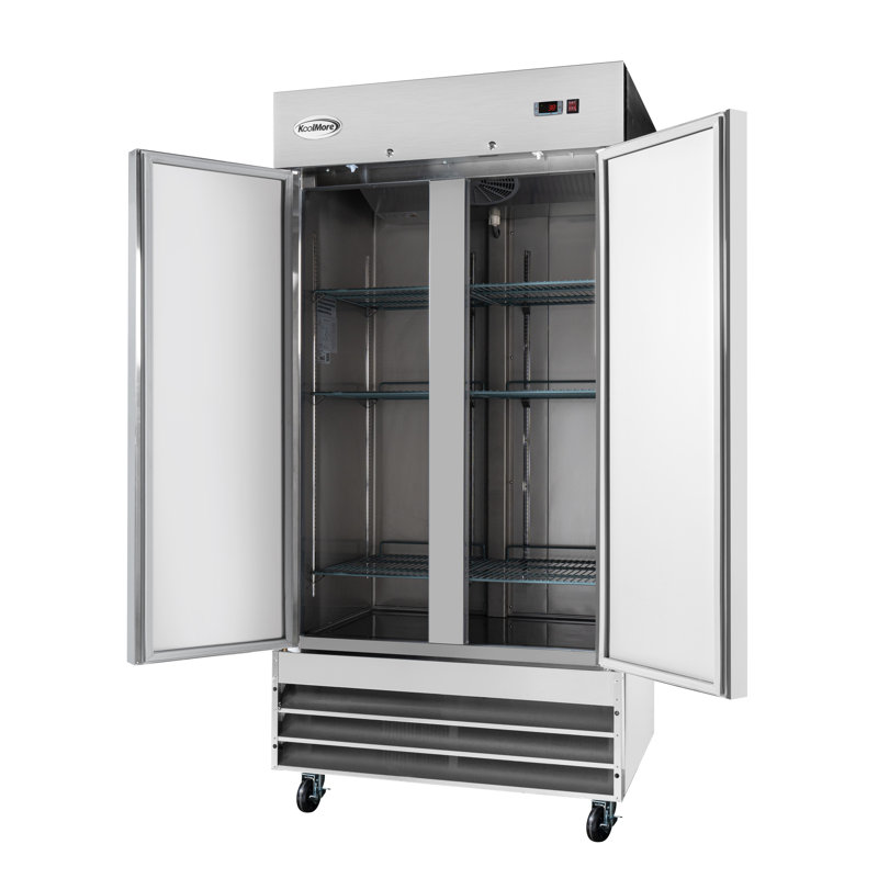 30 cu. ft. Commercial 2-Door Reach-In Auto Defrost Freezer in Stainless Steel