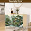 Sideboard Buffet Cabinet with Storage Serene Traditional Asian Landscape Pavilion Pine Trees Waterfall with 2 Doors for Living Room and Kitchen