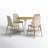 Folmar 4 - Person Dining Table Sets With 35'' Round Table & 4 Upholstered Fabric Chairs-95612169