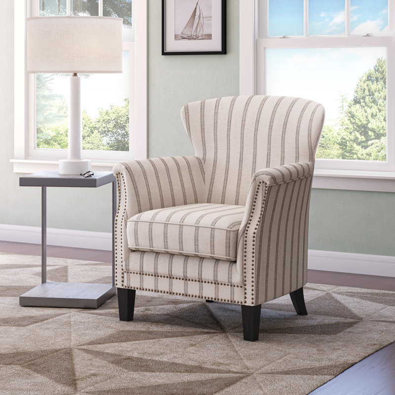 Gifferd 33" W Polyester Armchair, Flax 100% Polyester