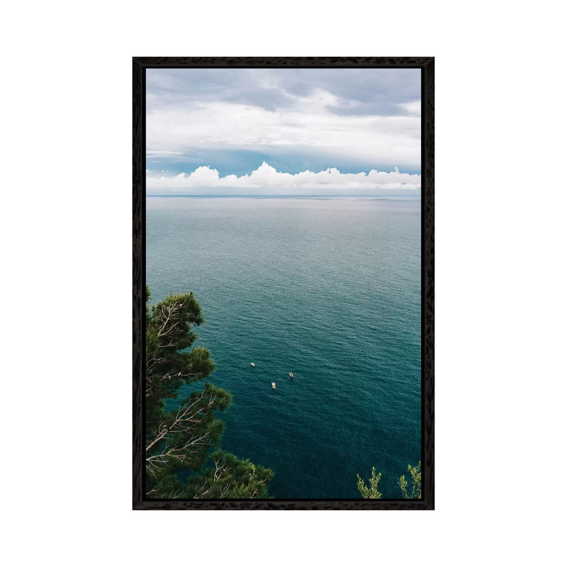 Stormy Amalfi Coast Drive V by Bethany Young - Print on Canvas, Black Framed, 66.04cm H x 45.72cm W x 3.81cm D