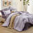 Bedsure Full Size Comforter Set - 7 Pieces Beige Full Bedding Set for All Seasons, Boho Contrasting Design Bed in a Bag with Comforter, Sheets, Pillowcases & Shams-105522615-105522623