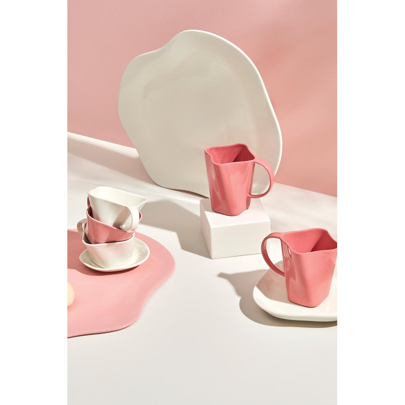Élégante tasse en porcelaine rose, 3,1 x 3,1 x 4,0 pouces | 100% lavable au lave-vaisselle et au micro-ondes | Parfait pour le café, le thé et les boissons chaudes | Conception élégante pour la maison et le bureau, cadeau idéal pour toute occasion