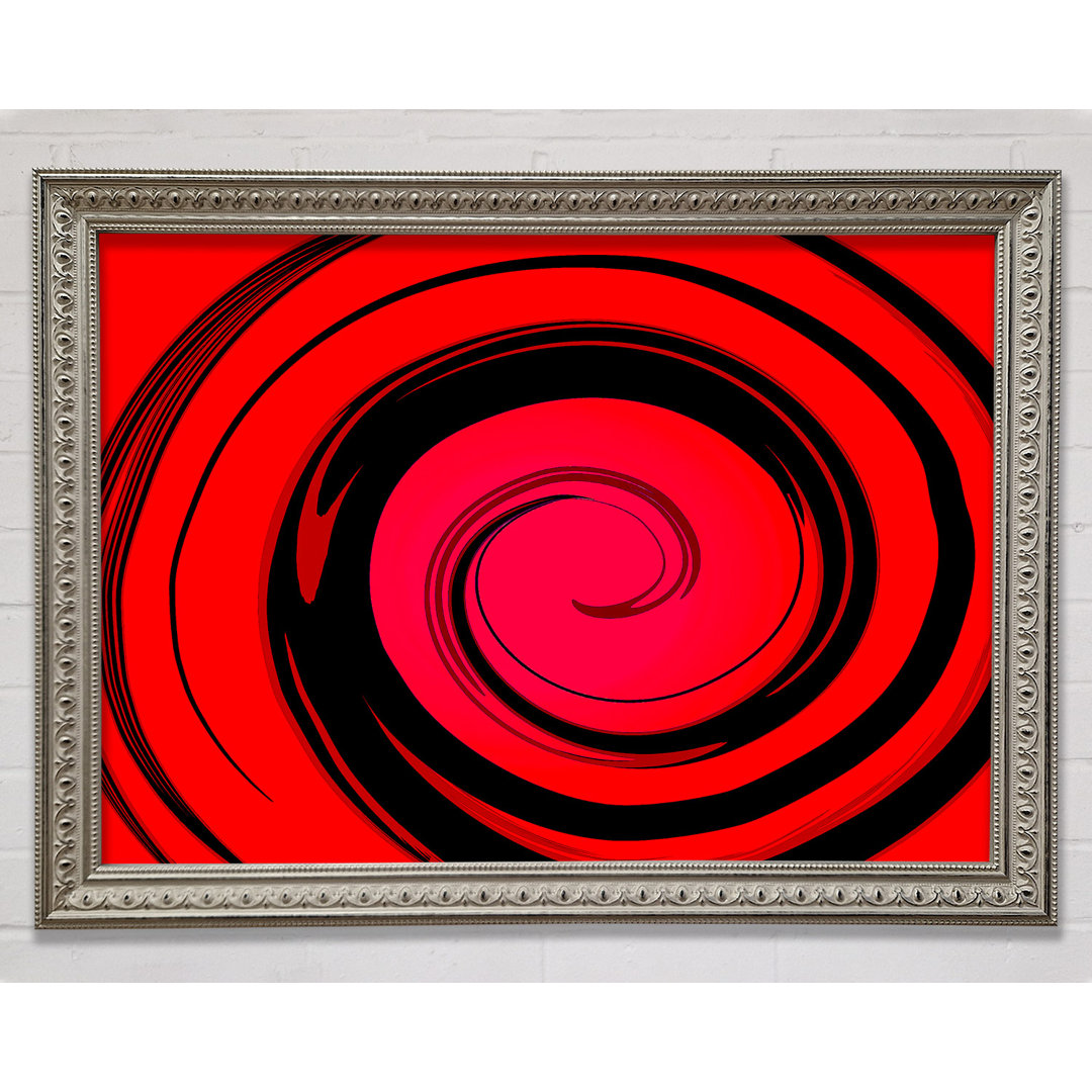 Red Liquid Swirl - Einzelner Bilderrahmen Kunstdrucke