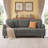 84" Corduroy Sofa Couch With 3 Seats, Upholstered Sofa With Square Armrests For Living Room Apartment-119044489