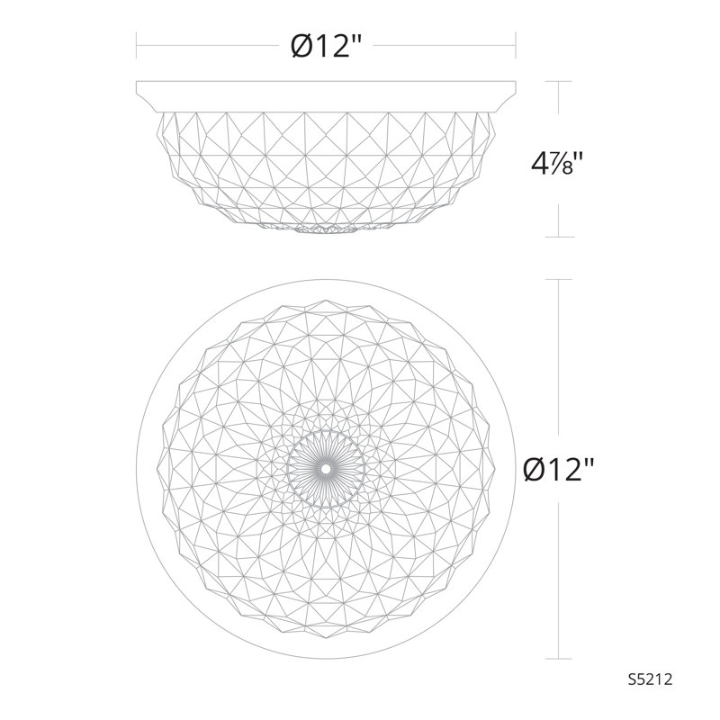 Genoa 1 - Light LED Flush Mount, Aged Brass