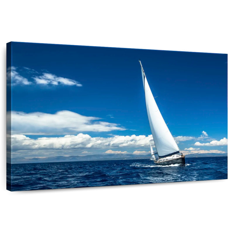 Mehar Mediterranean Waters Sailboat, 32" H x 48" W
