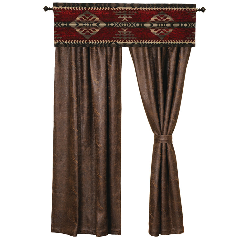 Woodet River Gallop Claret - Ensemble drapé - (2 panneaux / 2 embrasses)