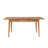 Extendable Dining Table & Chairs Set (4 Pieces), Atlantic Pine & Dark Blue, Table: 51.2 x 29.5 x 31.5 in | 100% Melamine Coated Particle Board, Linen Upholstered Chairs, Ideal for Scandinavian Style Dining Rooms-1120738716-1120570570