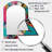 Pink and Turquoise Abstract Enigma II - Abstract Arch Mirror, Pink Asymmetrical Unique Wall Mirror, Printed Metal Art-576917677