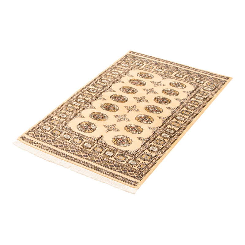 Tapis unique en laine noué à la main Bokhara Peshawar 3 pi 2 po x 5 pi 1 po