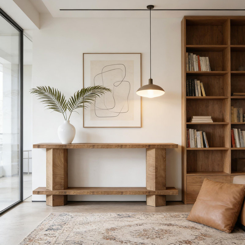 Table de chevet à 2 niveaux, table de canapé, console, table de couloir