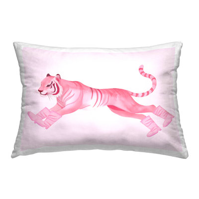 Coussin décoratif "Run Tiger in bottes" par Daphne Polselli