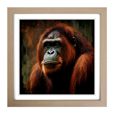 Orangutan Post-Impressionism - Framed Print