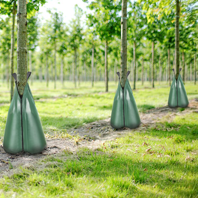 Tree Watering Bag Slow Release 3 Pack 20 Gallons, Water Bags for Trees, Refillable Tree Drip Irrigation Bags with Zipper, Durable Tree Watering System for Deep Root Targeting