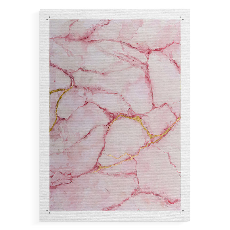 Rose marbré I - Impression sur toile seulement - NON-CADRE, H 18 po x l 12 po